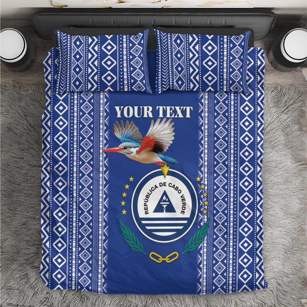 Personalised Cape Verde Bedding Set Grey Headed Kingfisher - Coat Of Arms LT15
