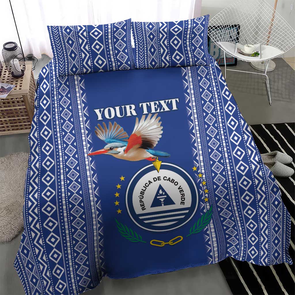 Personalised Cape Verde Bedding Set Grey Headed Kingfisher - Coat Of Arms LT15
