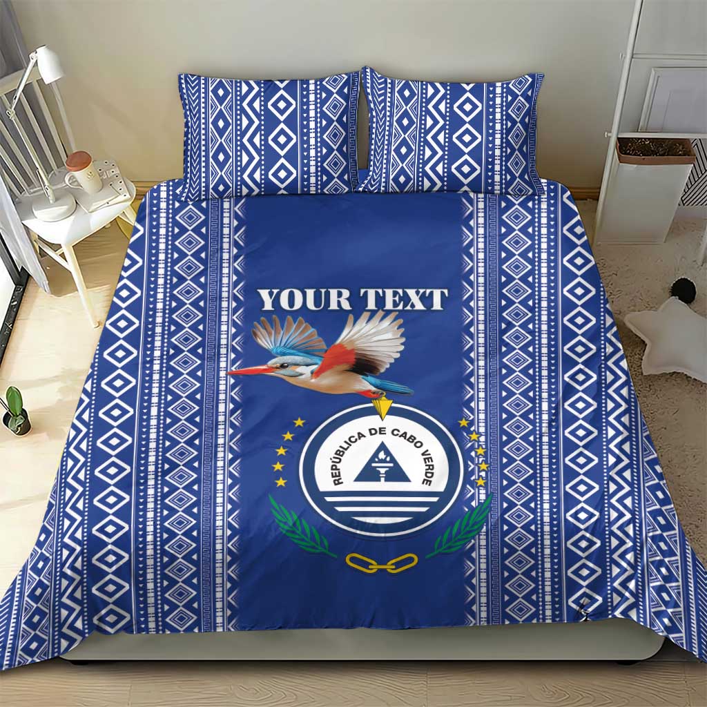 Personalised Cape Verde Bedding Set Grey Headed Kingfisher - Coat Of Arms LT15