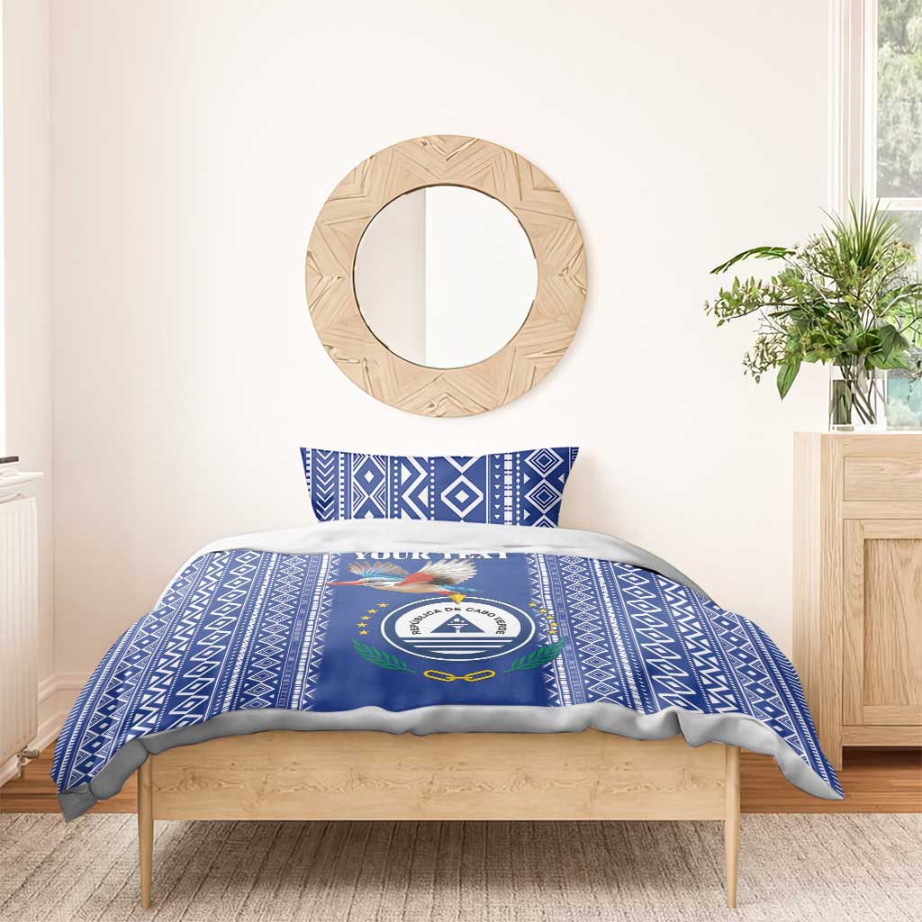 Personalised Cape Verde Bedding Set Grey Headed Kingfisher - Coat Of Arms LT15