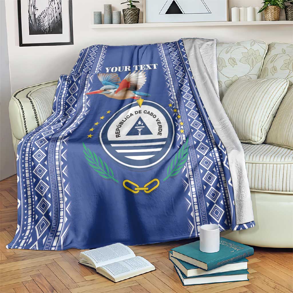 Personalised Cape Verde Blanket Grey Headed Kingfisher - Coat Of Arms LT15
