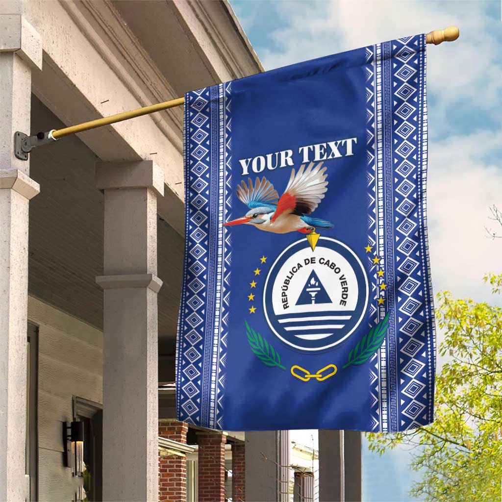 Personalised Cape Verde Garden Flag Grey Headed Kingfisher - Coat Of Arms LT15