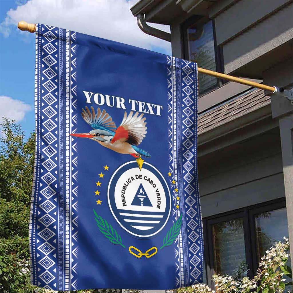 Personalised Cape Verde Garden Flag Grey Headed Kingfisher - Coat Of Arms LT15