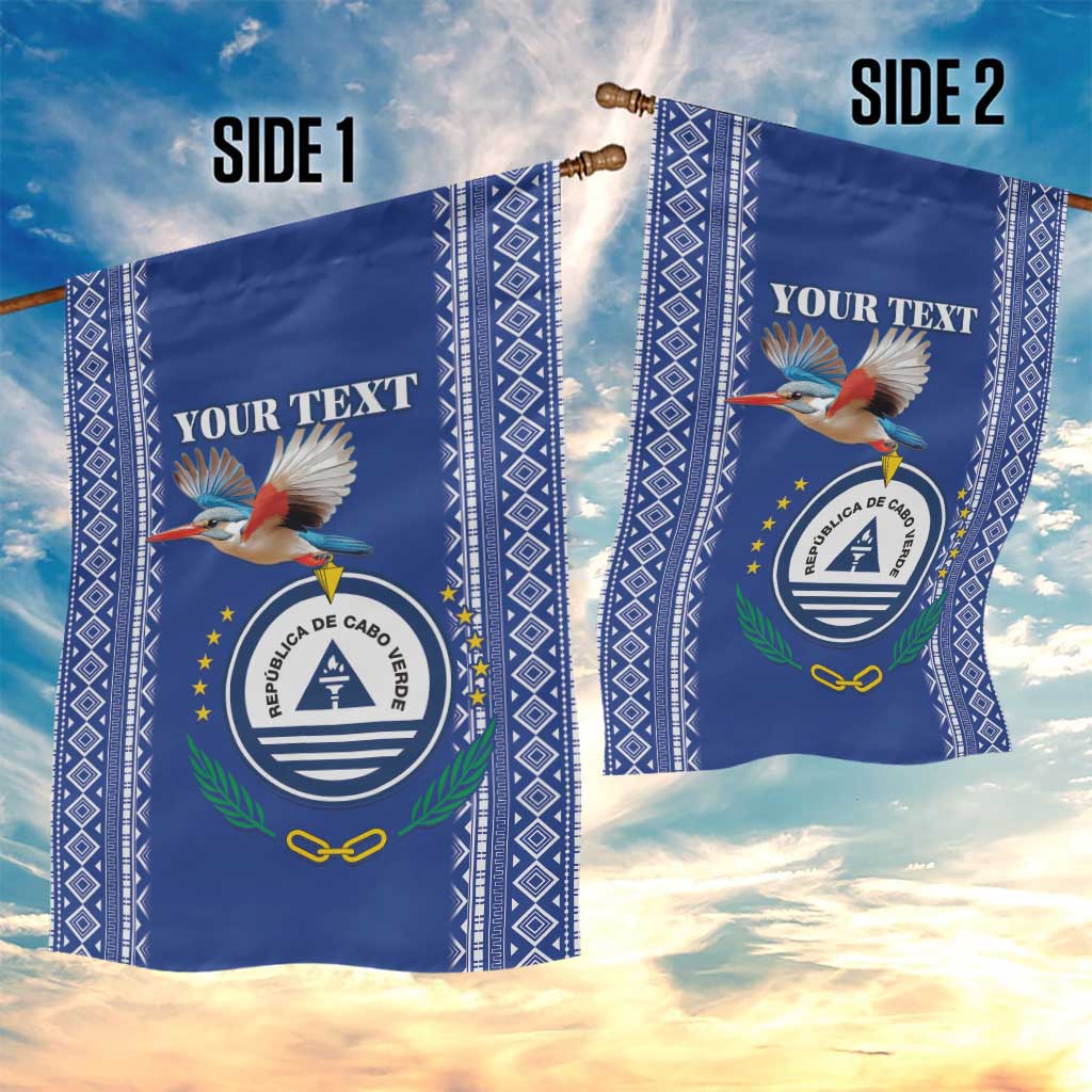 Personalised Cape Verde Garden Flag Grey Headed Kingfisher - Coat Of Arms LT15