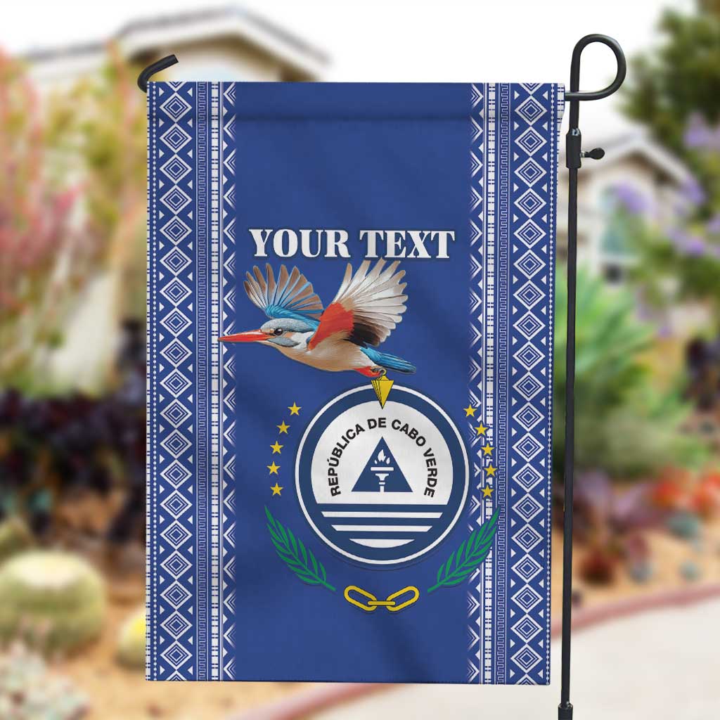 Personalised Cape Verde Garden Flag Grey Headed Kingfisher - Coat Of Arms LT15