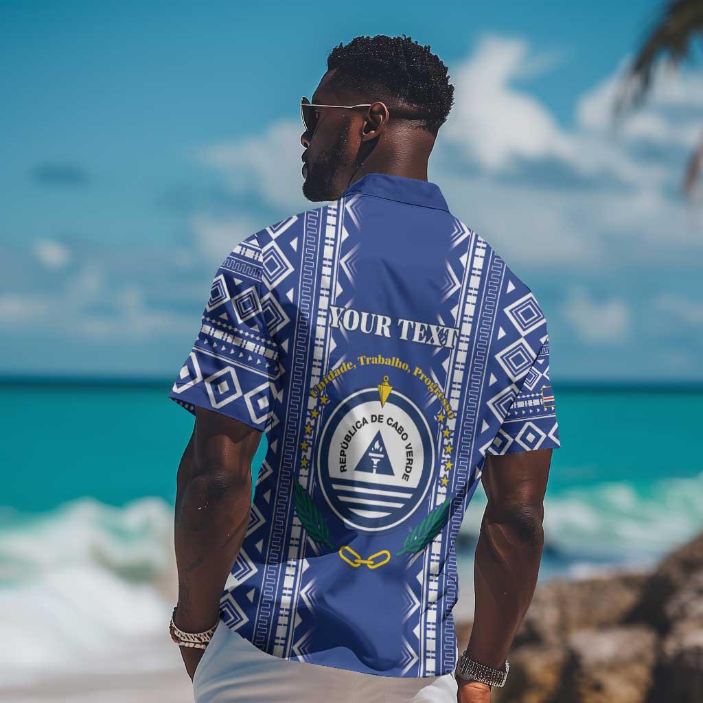 Personalised Cape Verde Hawaiian Shirt Grey Headed Kingfisher - Coat Of Arms LT15