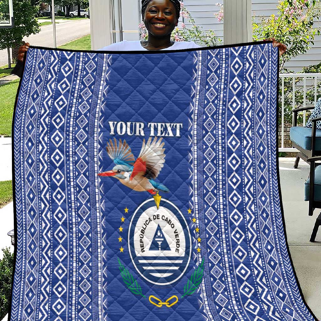 Personalised Cape Verde Quilt Grey Headed Kingfisher - Coat Of Arms LT15