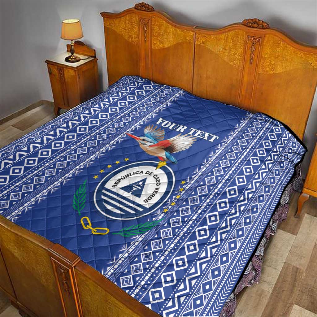 Personalised Cape Verde Quilt Grey Headed Kingfisher - Coat Of Arms LT15