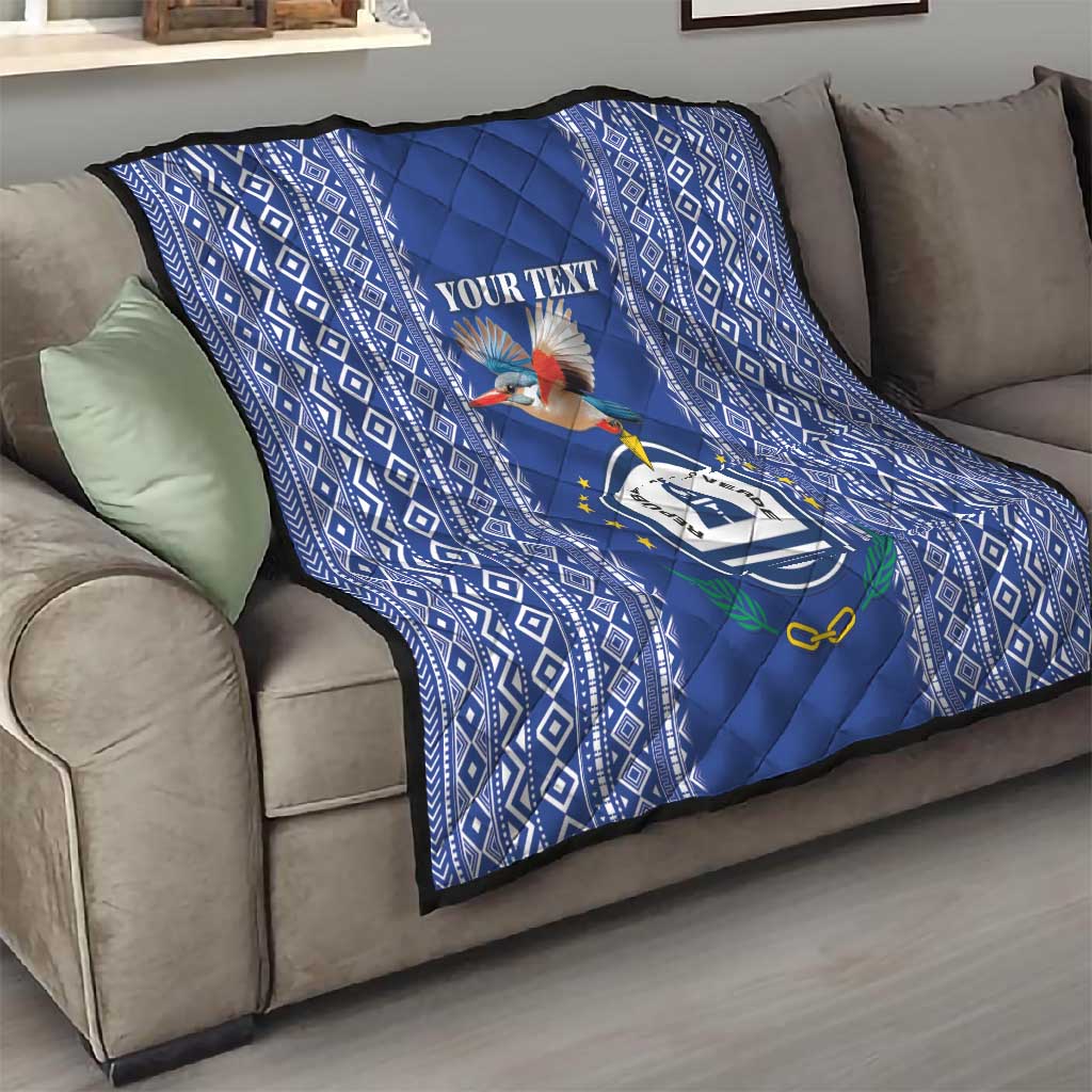 Personalised Cape Verde Quilt Grey Headed Kingfisher - Coat Of Arms LT15
