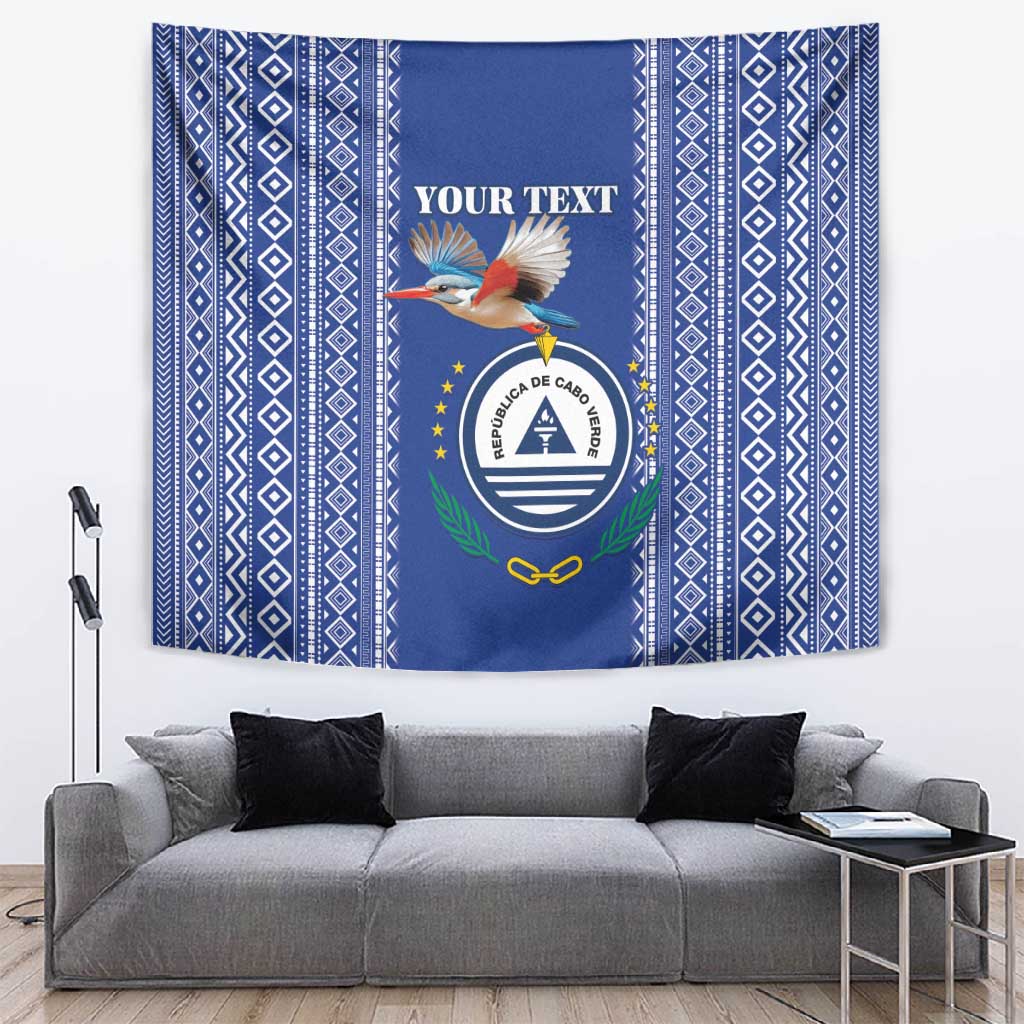 Personalised Cape Verde Tapestry Grey Headed Kingfisher - Coat Of Arms LT15