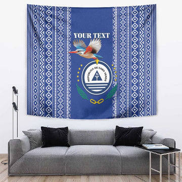 Personalised Cape Verde Tapestry Grey Headed Kingfisher - Coat Of Arms LT15