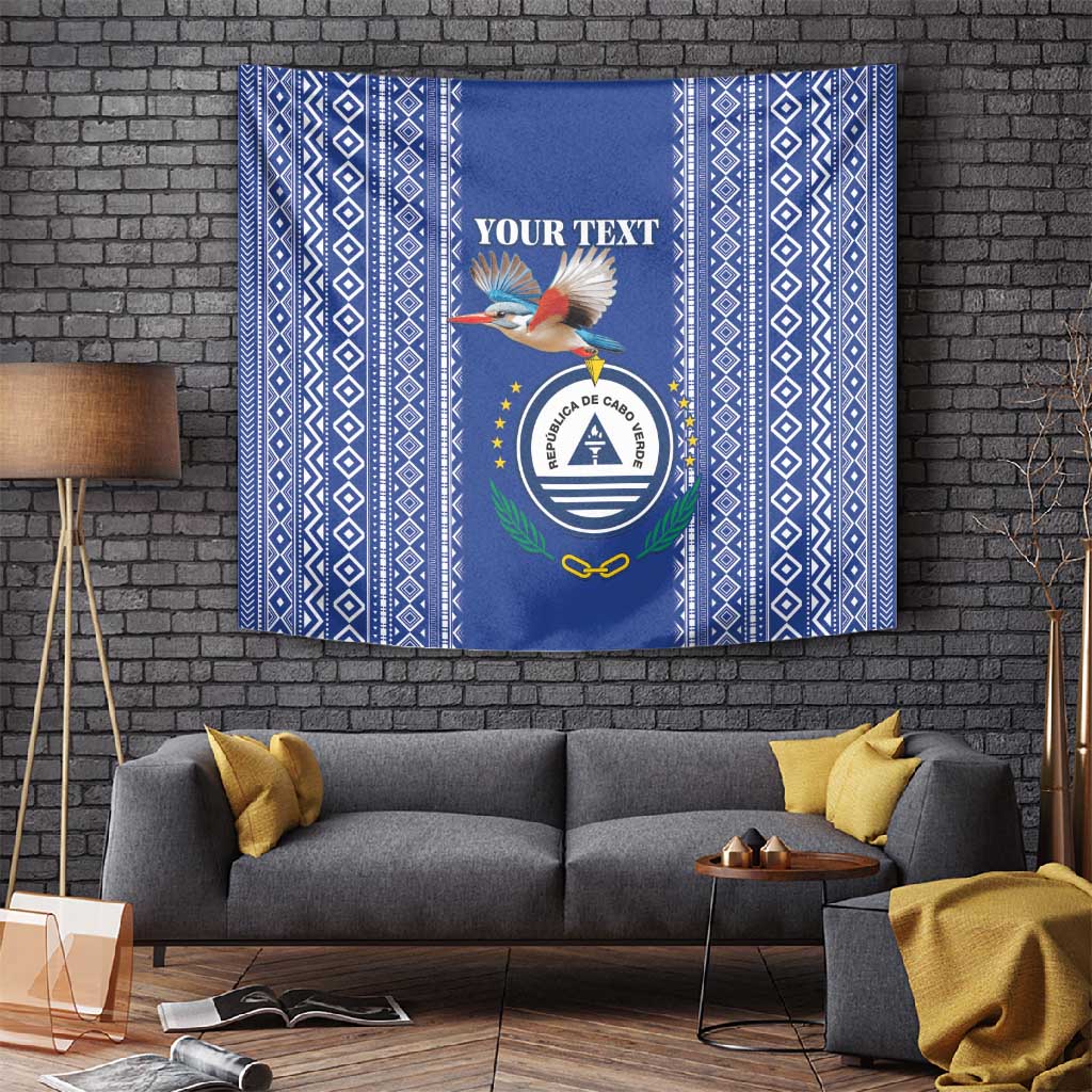 Personalised Cape Verde Tapestry Grey Headed Kingfisher - Coat Of Arms LT15