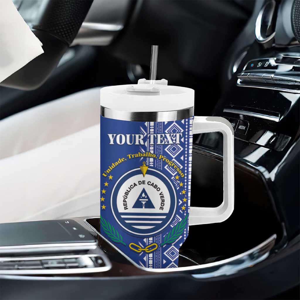 Personalised Cape Verde Tumbler With Handle Grey Headed Kingfisher - Coat Of Arms LT15