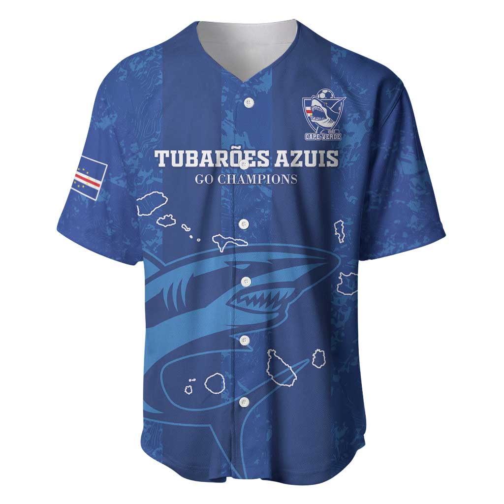 Custom Cape Verde Football Baseball Jersey Go Champions Tubaroes Azuis LT15