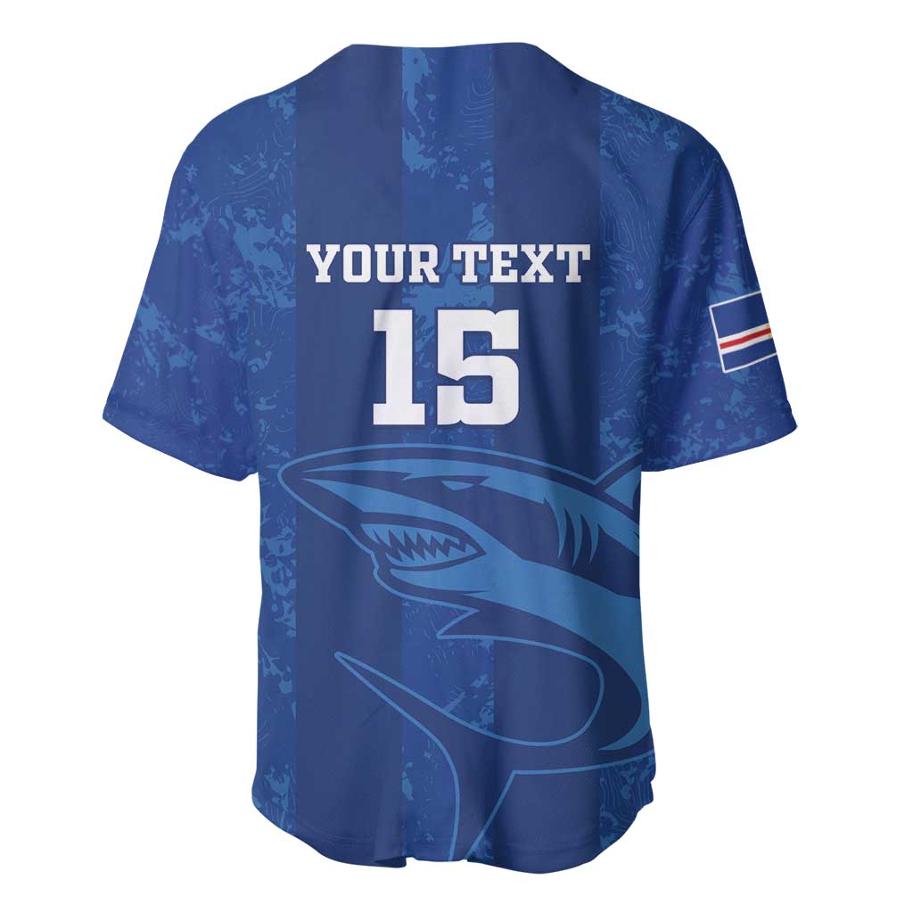 Custom Cape Verde Football Baseball Jersey Go Champions Tubaroes Azuis LT15
