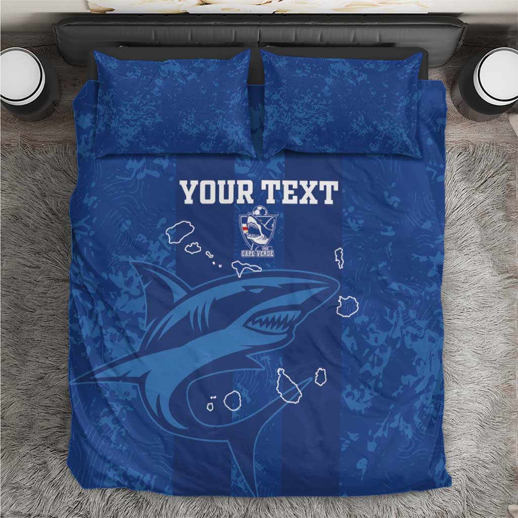 Custom Cape Verde Football Bedding Set Go Champions Tubaroes Azuis LT15