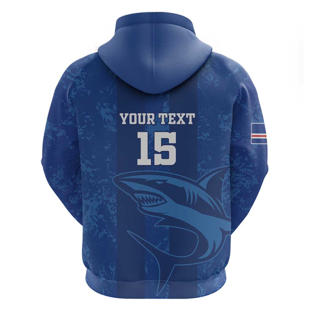 Custom Cape Verde Football Hoodie Go Champions Tubaroes Azuis LT15