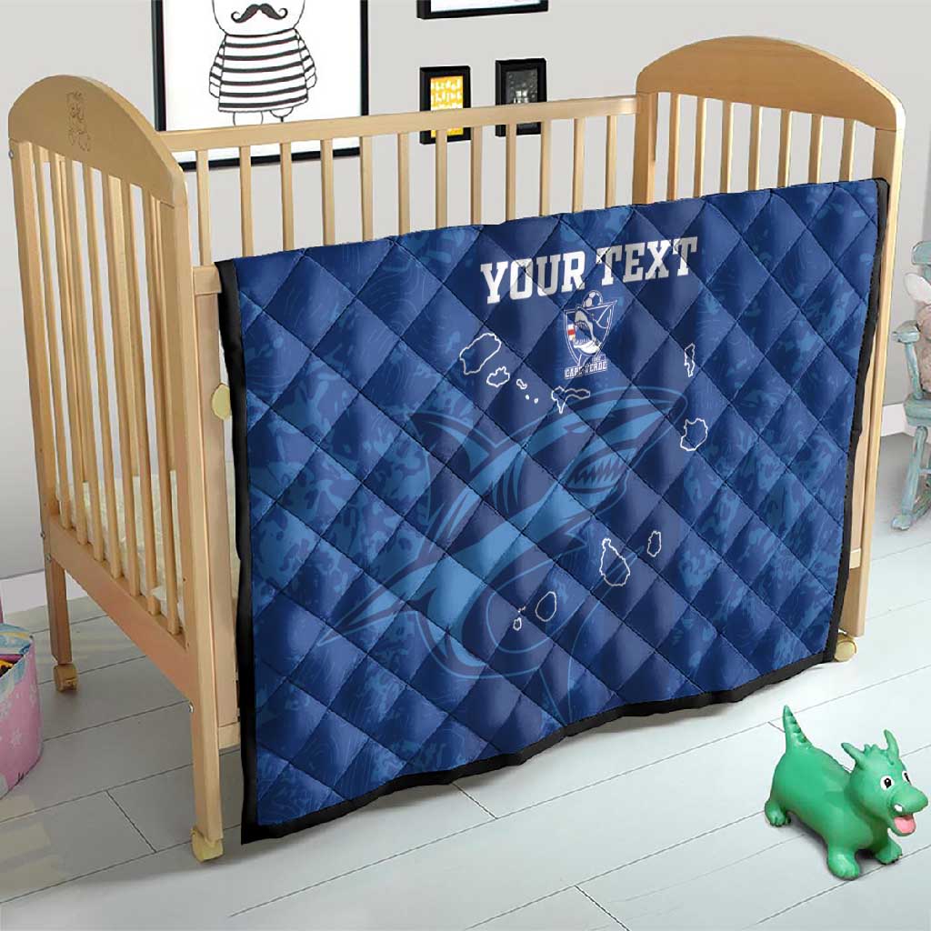 Custom Cape Verde Football Quilt Go Champions Tubaroes Azuis LT15