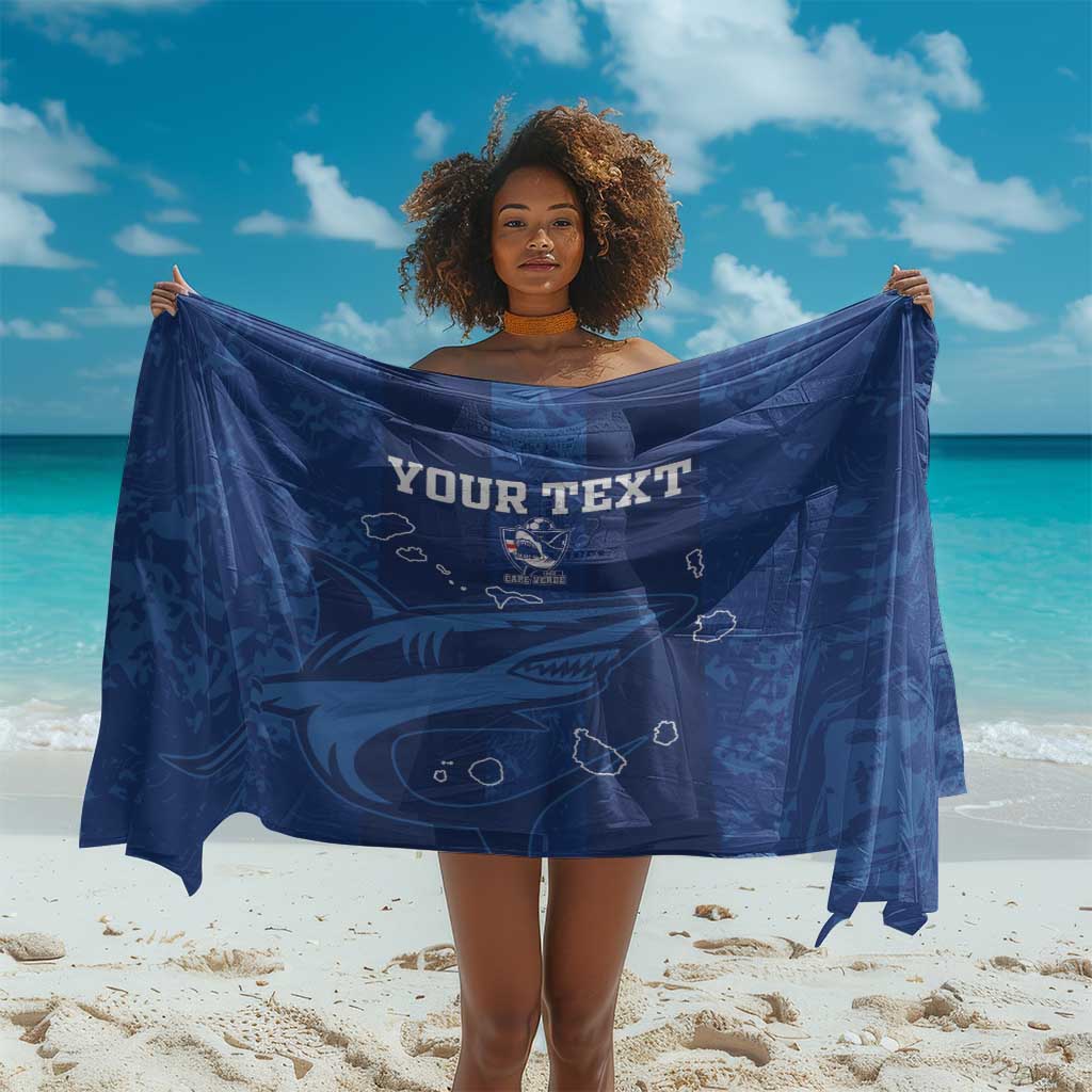 Custom Cape Verde Football Sarong Go Champions Tubaroes Azuis LT15