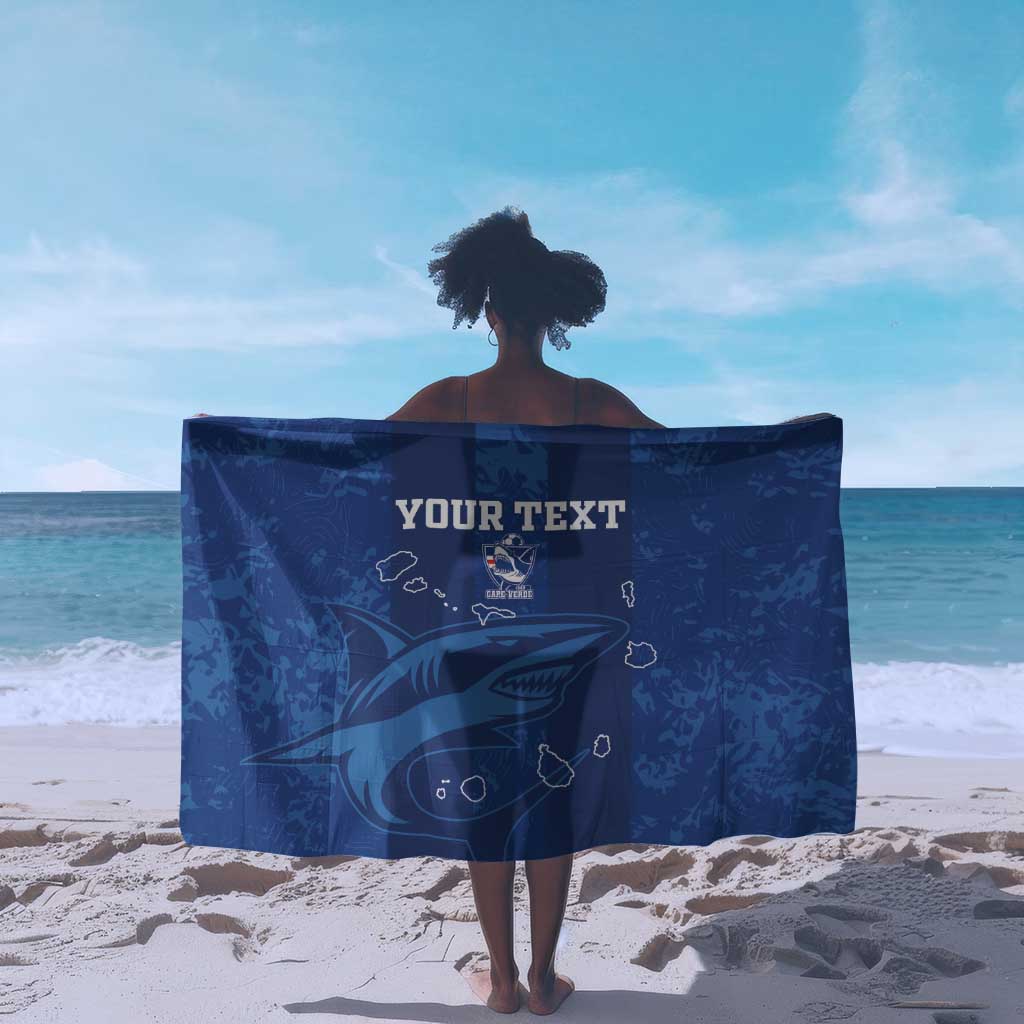 Custom Cape Verde Football Sarong Go Champions Tubaroes Azuis LT15