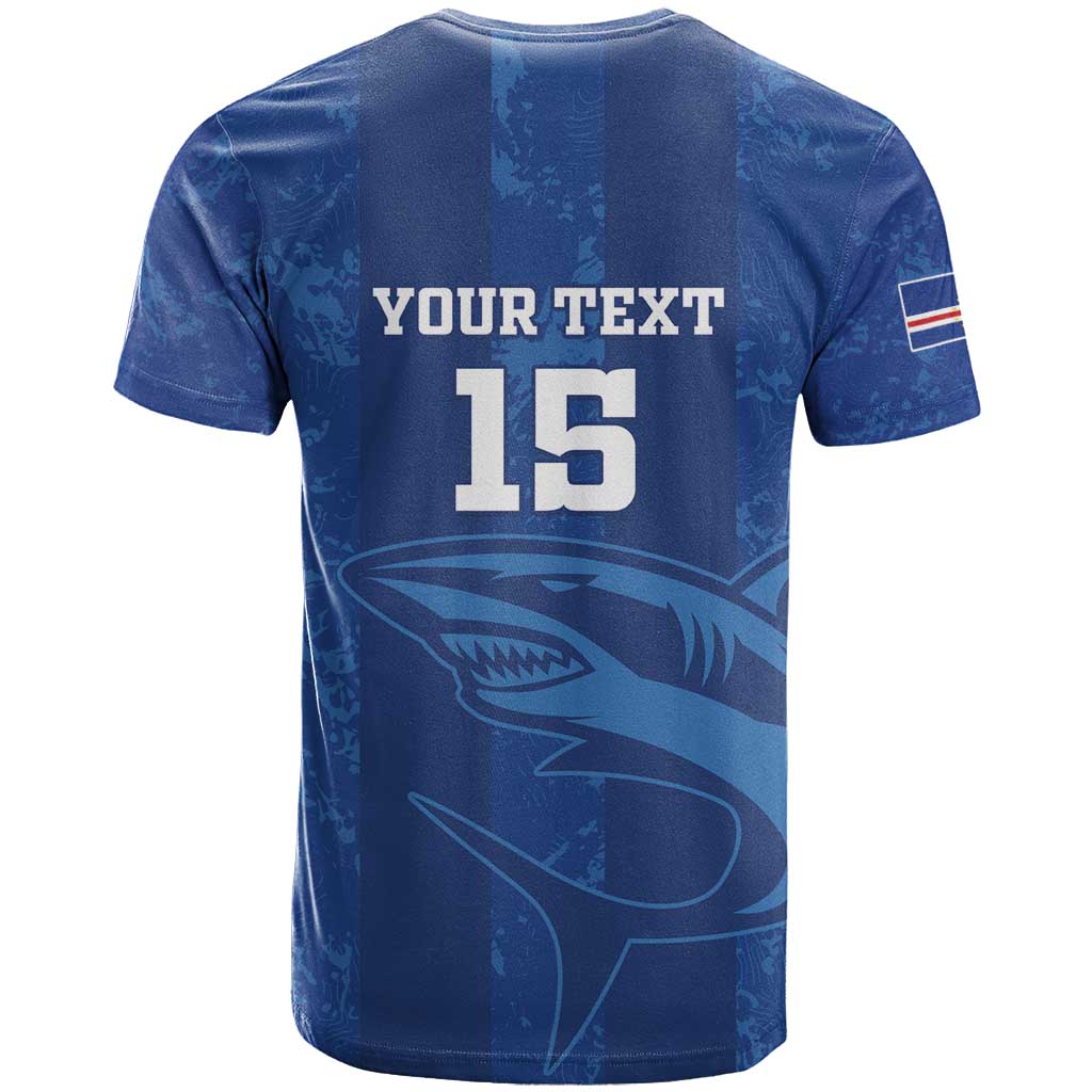 Custom Cape Verde Football T shirt Go Champions Tubaroes Azuis LT15