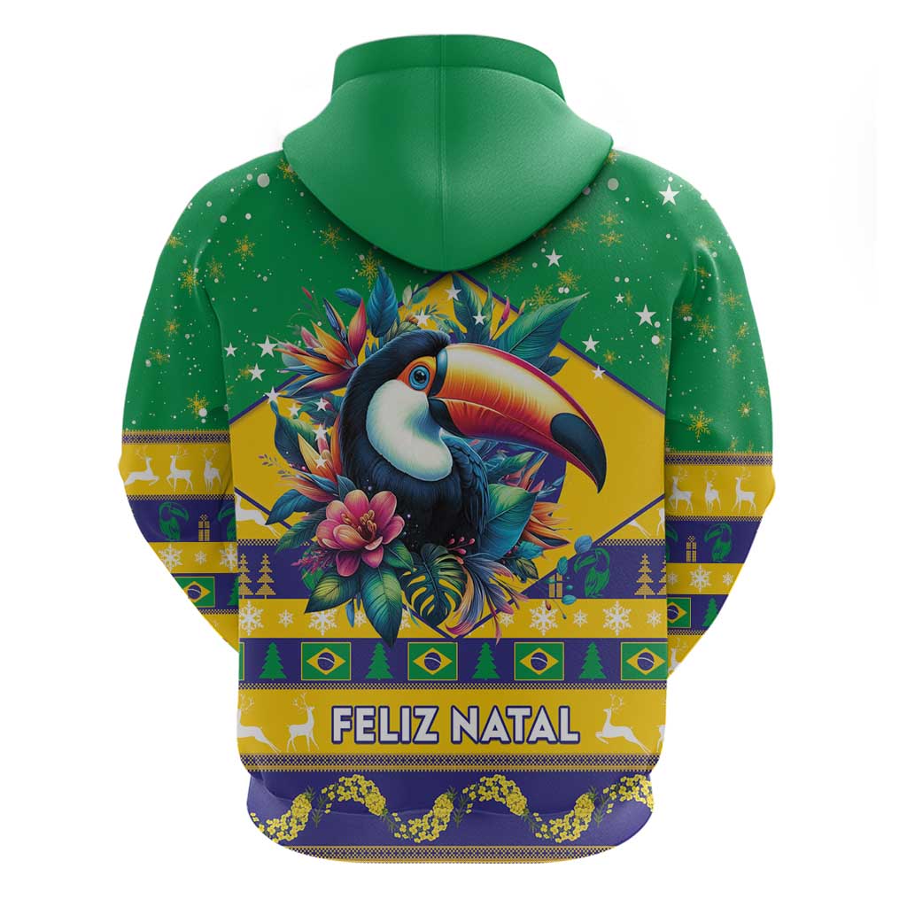 Brazil Christmas Hoodie Toco Toucan Flag Style LT15