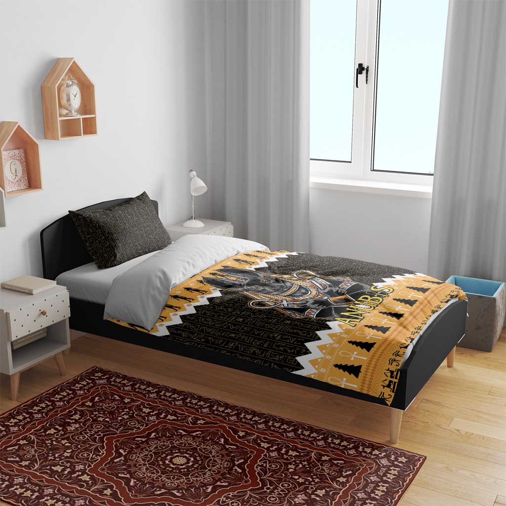 Afro Ancient Egyptian Bedding Set Anubis - Merry Christmas LT15