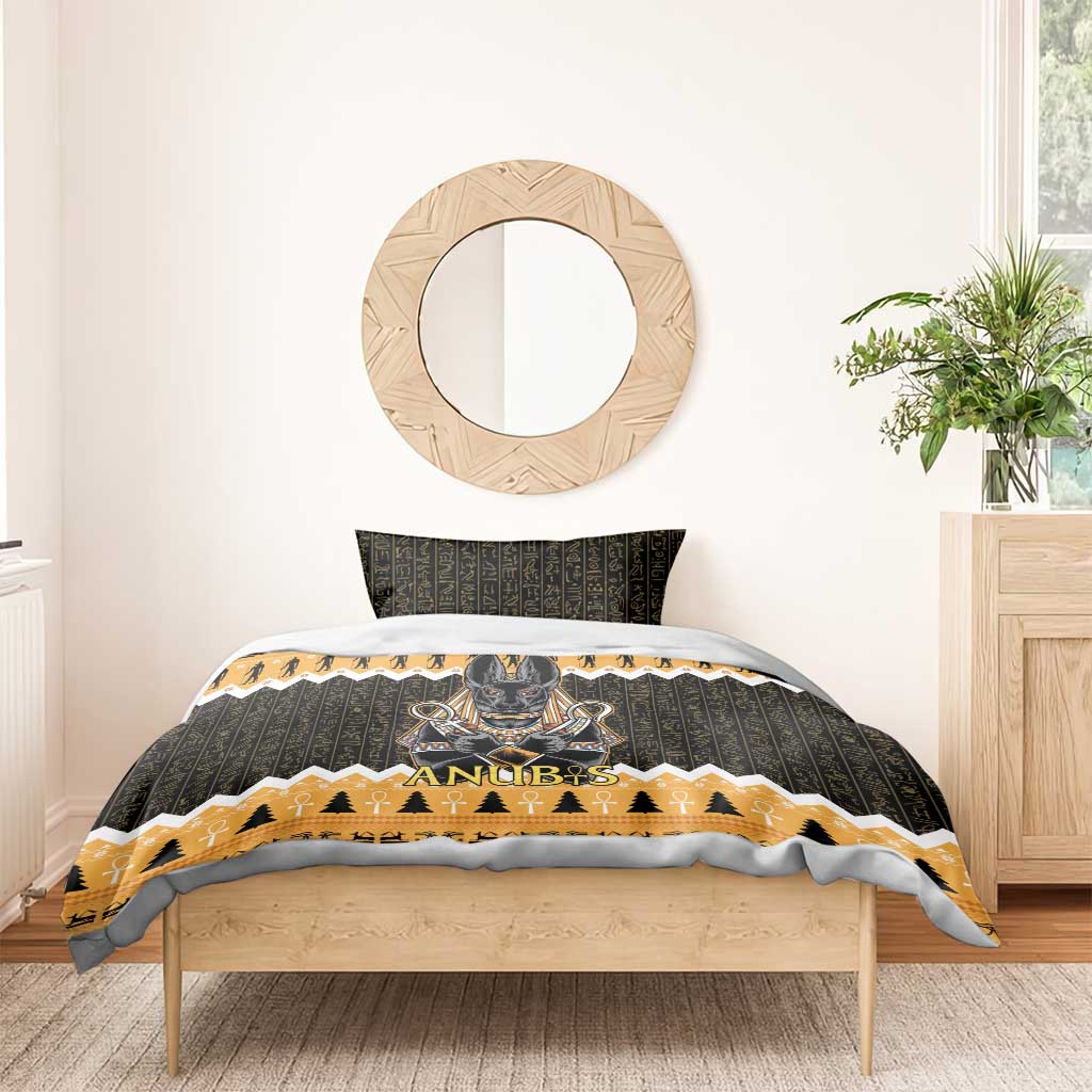 Afro Ancient Egyptian Bedding Set Anubis - Merry Christmas LT15