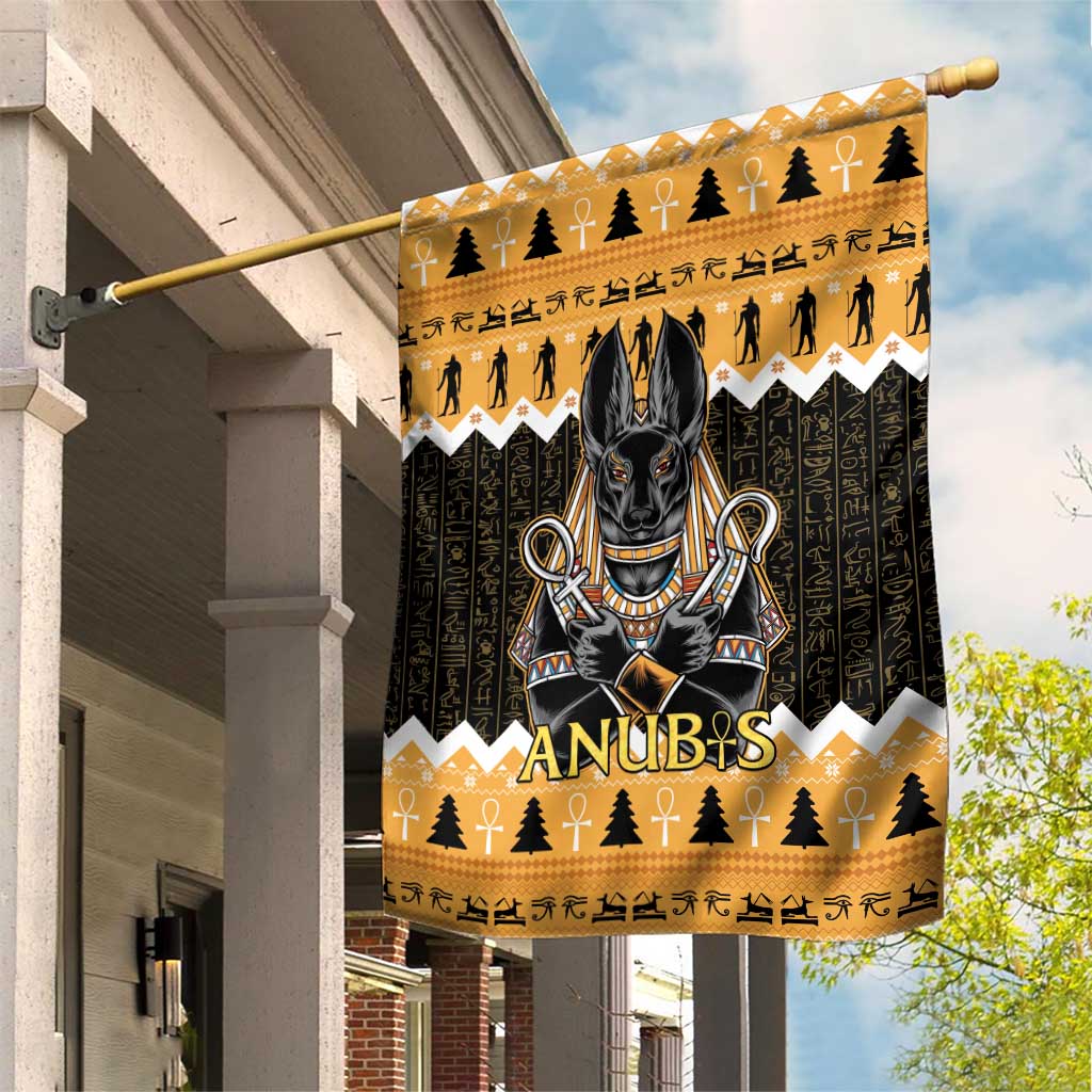 Afro Ancient Egyptian Garden Flag Anubis - Merry Christmas LT15