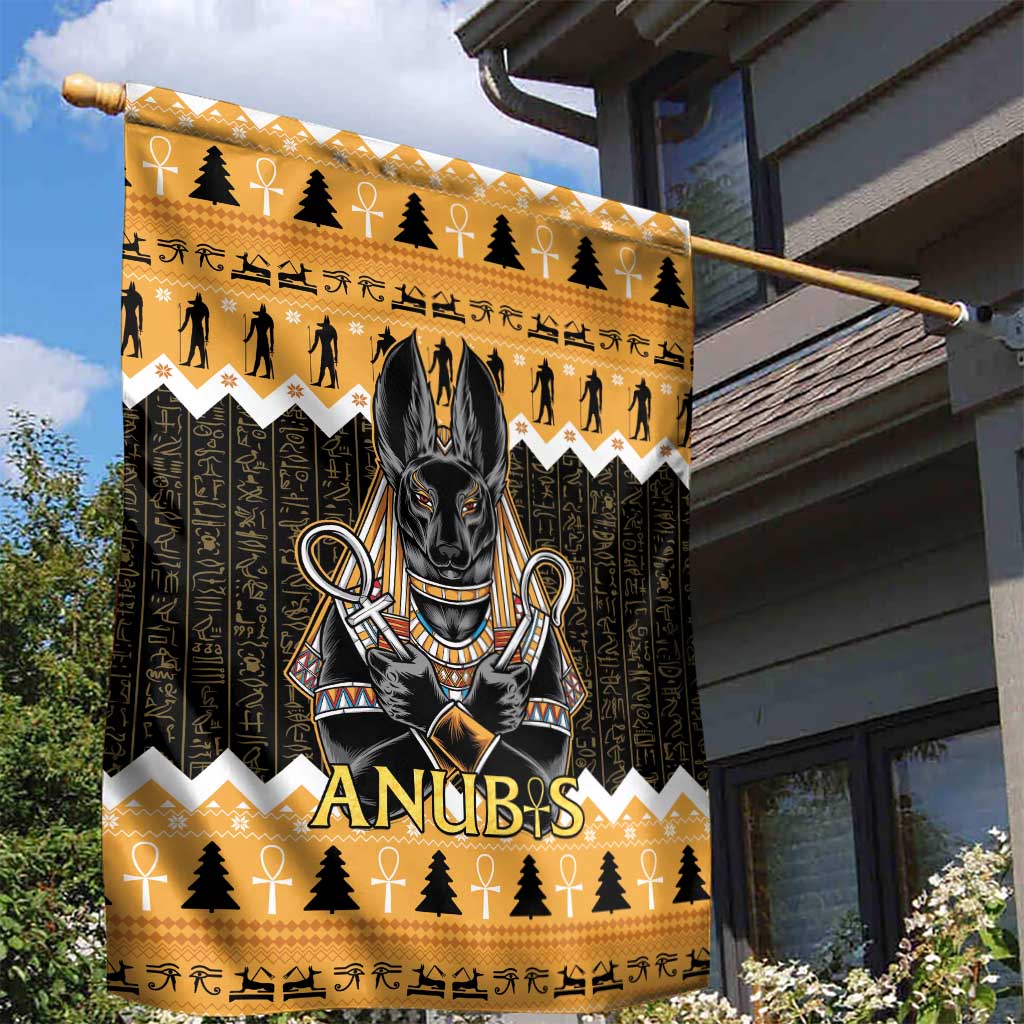 Afro Ancient Egyptian Garden Flag Anubis - Merry Christmas LT15