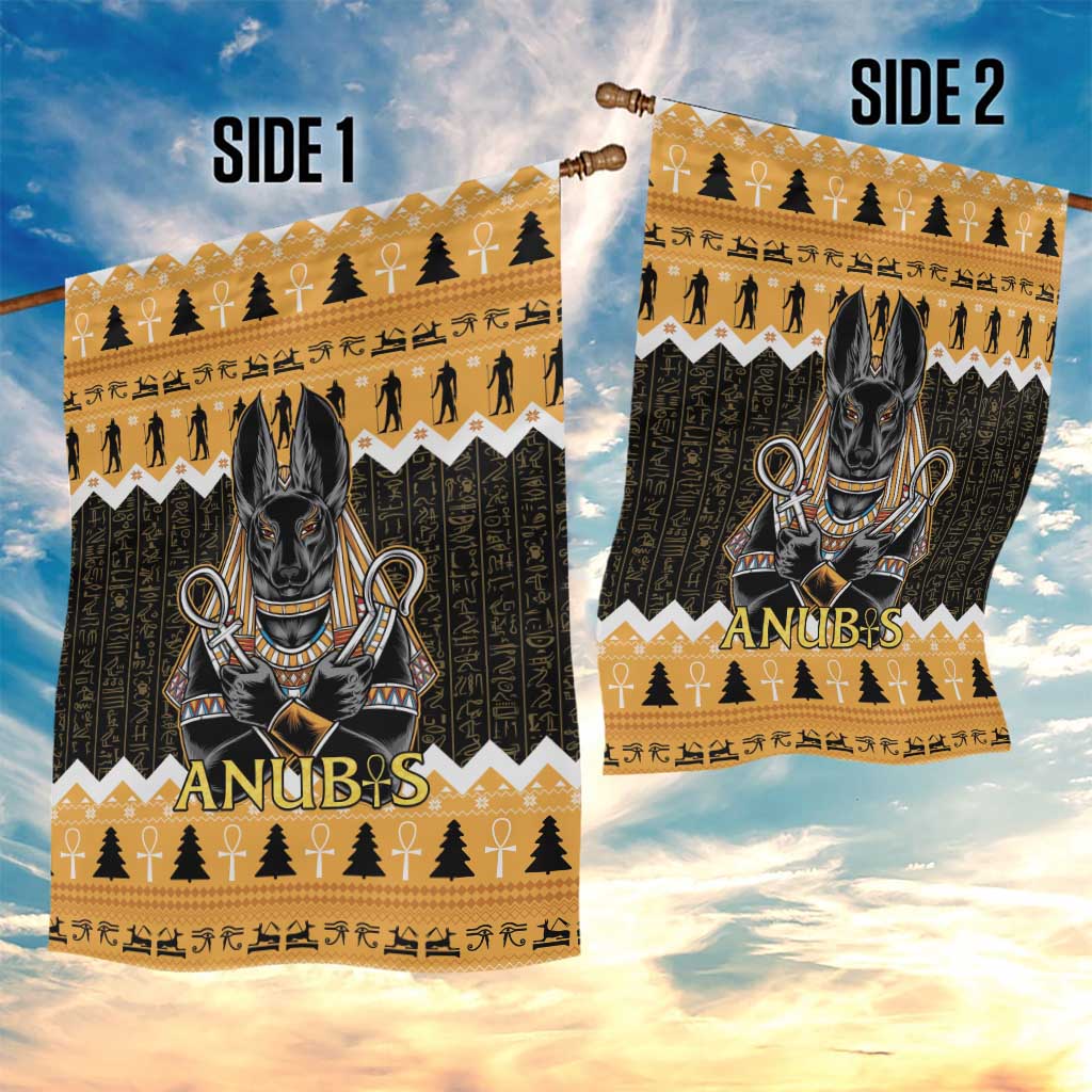 Afro Ancient Egyptian Garden Flag Anubis - Merry Christmas LT15