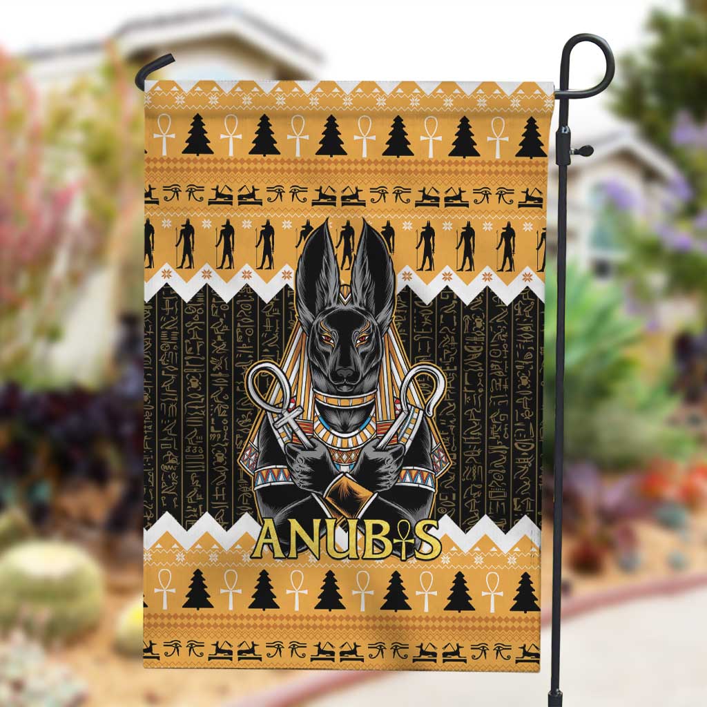 Afro Ancient Egyptian Garden Flag Anubis - Merry Christmas LT15