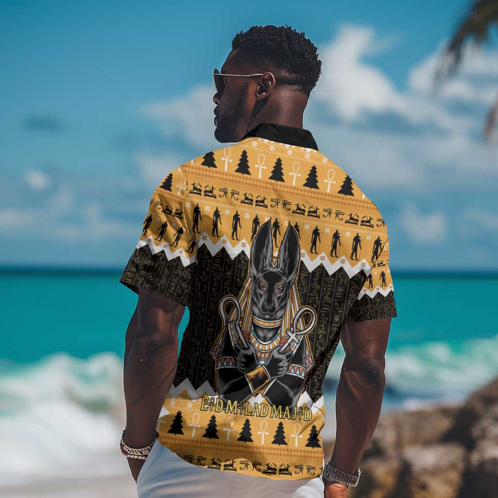 Afro Ancient Egyptian Hawaiian Shirt Anubis - Merry Christmas LT15