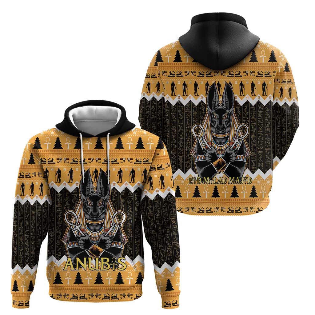 Ancient Egyptian Christmas Hoodie Anubis Eid Milad Majid LT15