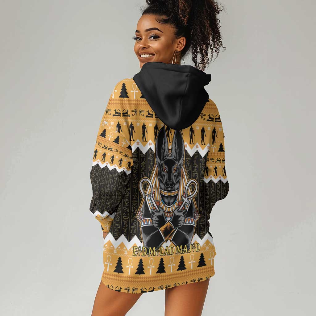 Afro Ancient Egyptian Hoodie Dress Anubis - Merry Christmas LT15
