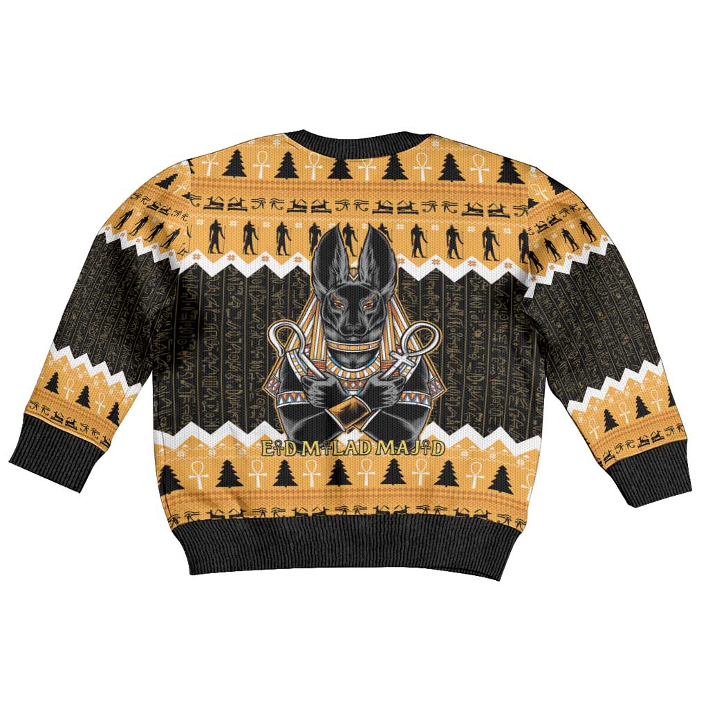Afro Ancient Egyptian Kid Ugly Christmas Sweater Anubis Merry Christmas LT15