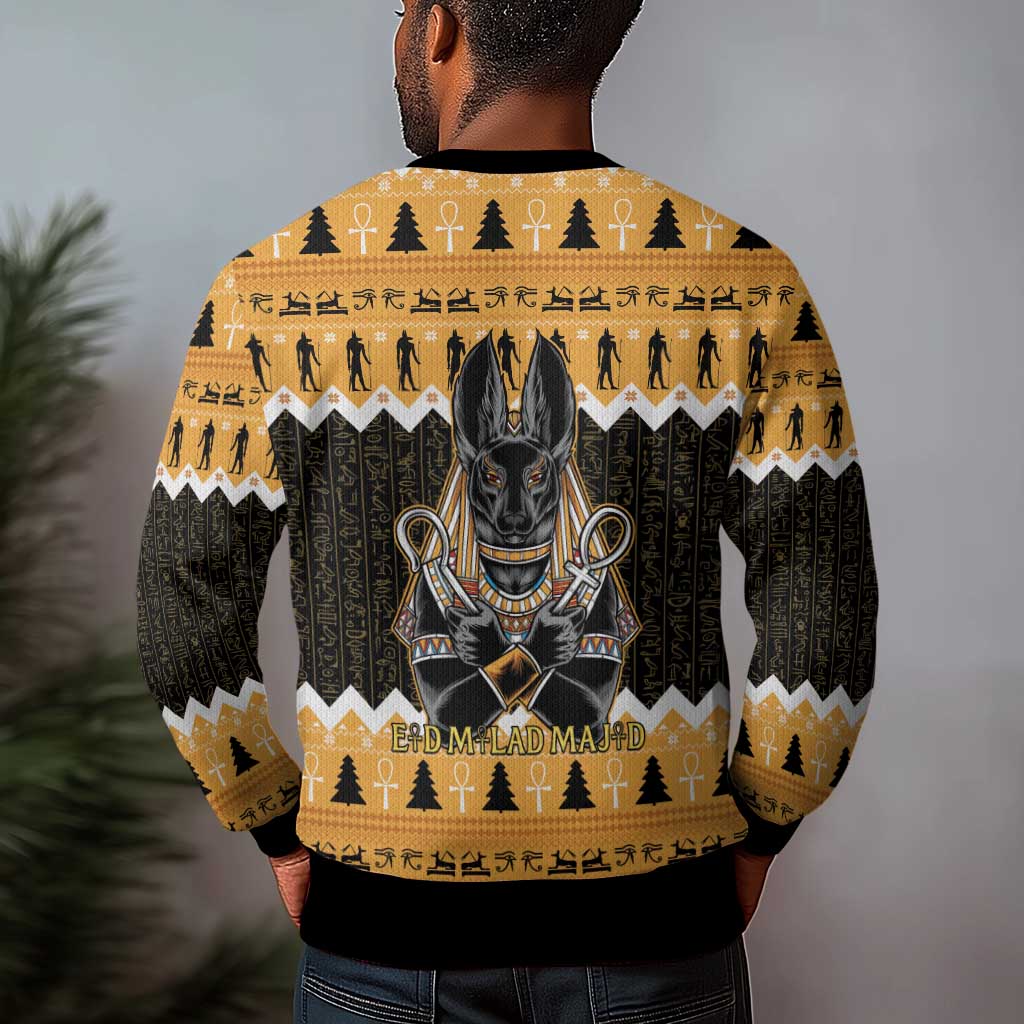 Afro Ancient Egyptian Ugly Christmas Sweater Anubis Merry Christmas LT15