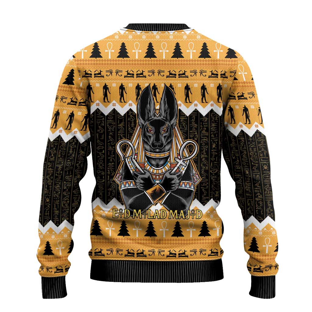 Afro Ancient Egyptian Ugly Christmas Sweater Anubis Merry Christmas LT15