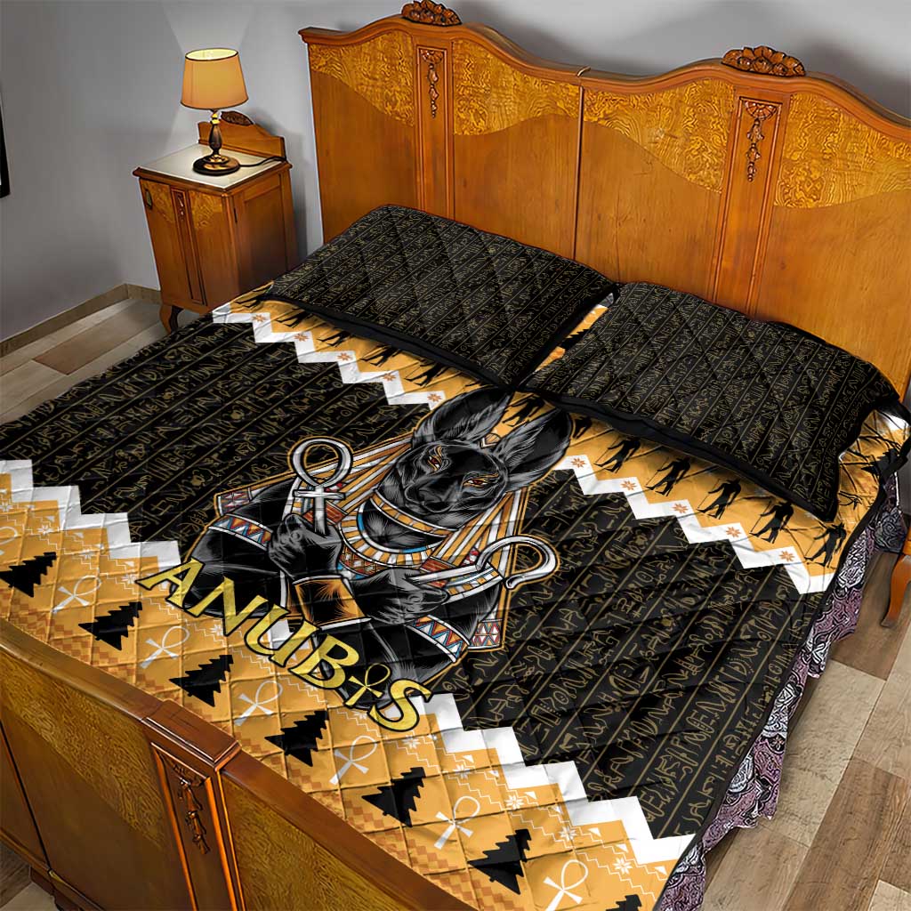Afro Ancient Egyptian Quilt Bed Set Anubis - Merry Christmas LT15