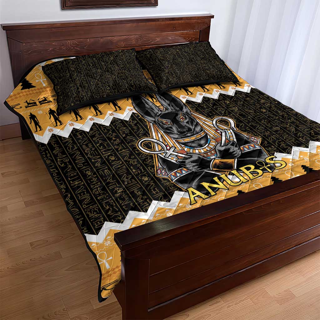 Afro Ancient Egyptian Quilt Bed Set Anubis - Merry Christmas LT15