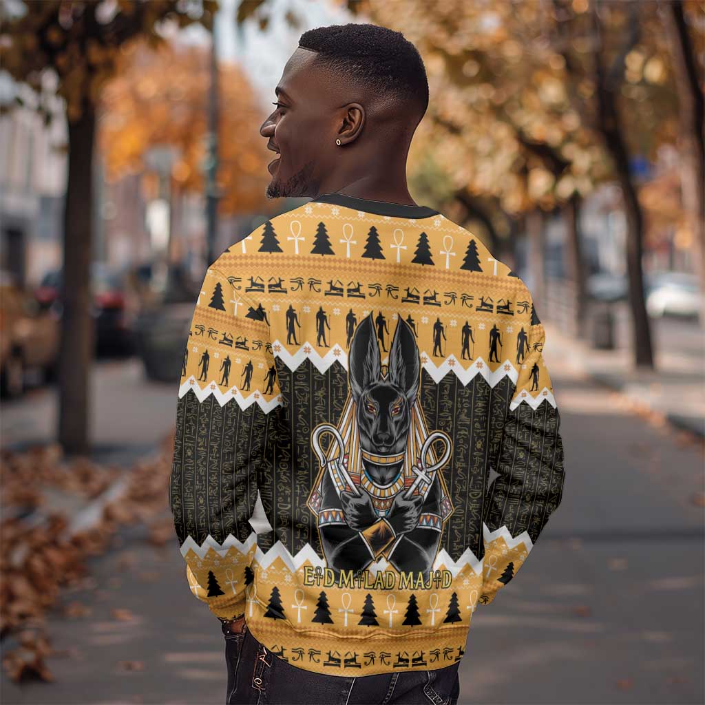 Afro Ancient Egyptian Sweatshirt Anubis - Merry Christmas LT15