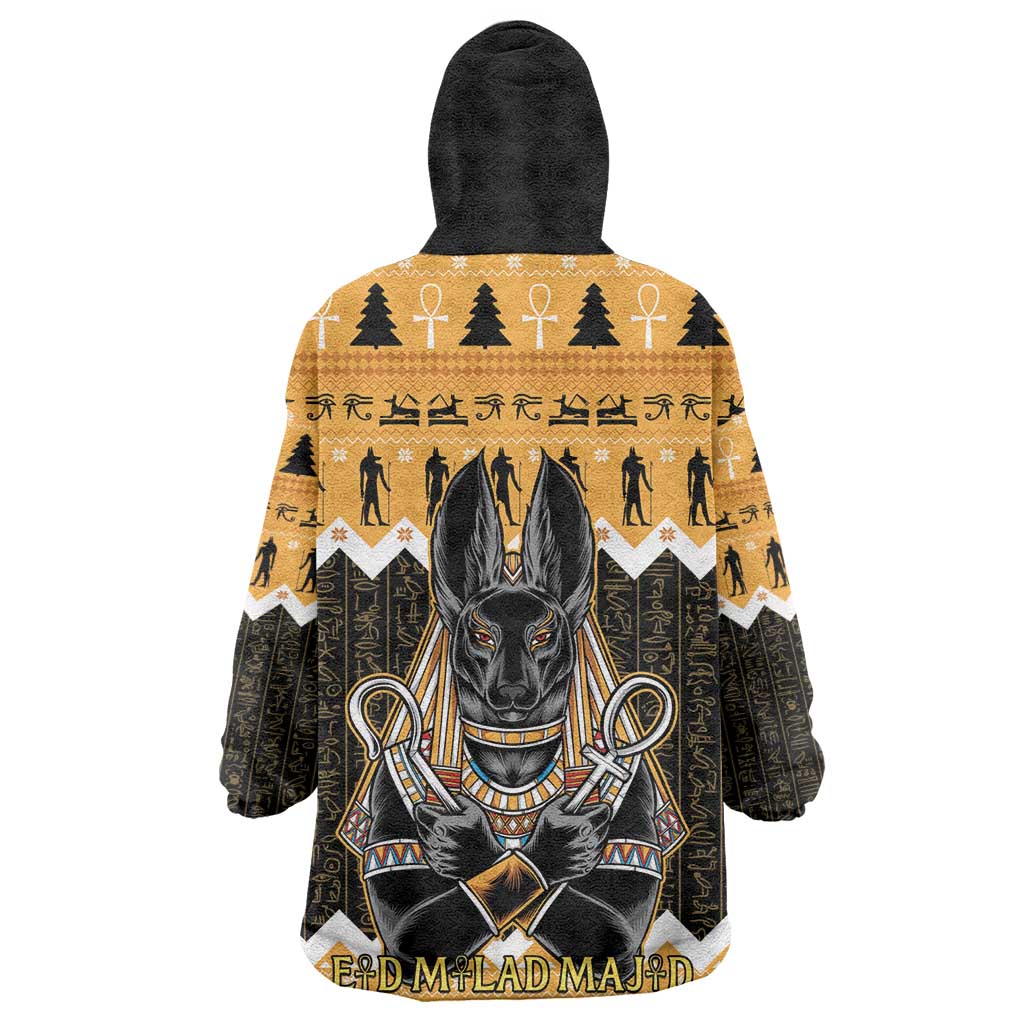 Afro Ancient Egyptian Wearable Blanket Hoodie Anubis - Merry Christmas LT15