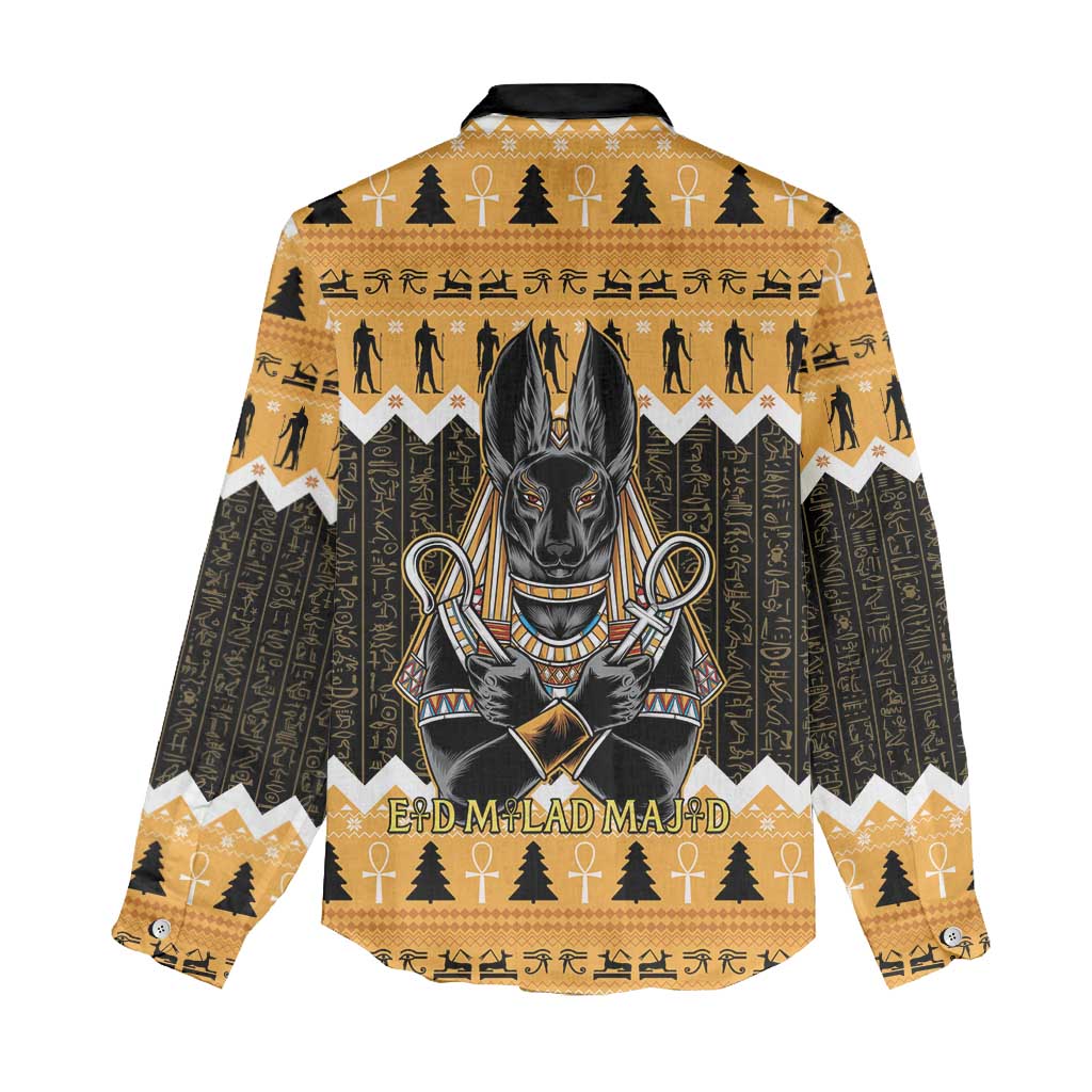 Afro Ancient Egyptian Women Casual Shirt Anubis - Merry Christmas LT15
