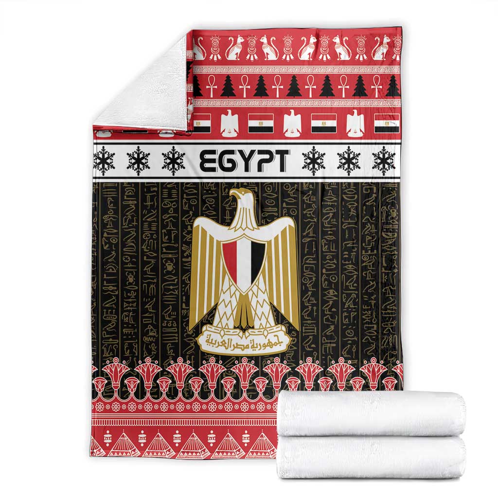 Afro Egypt Christmas Blanket Coat Of Arms Mix Egyptian Pattern LT15