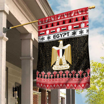 Afro Egypt Christmas Garden Flag Coat Of Arms Mix Egyptian Pattern LT15