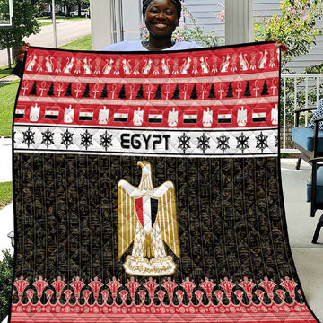 Afro Egypt Christmas Quilt Coat Of Arms Mix Egyptian Pattern LT15