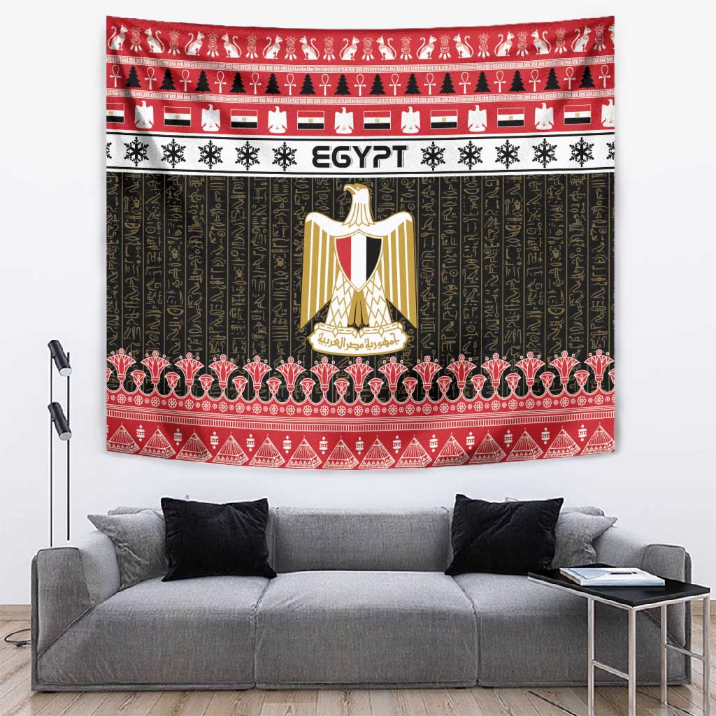 Afro Egypt Christmas Tapestry Coat Of Arms Mix Egyptian Pattern LT15