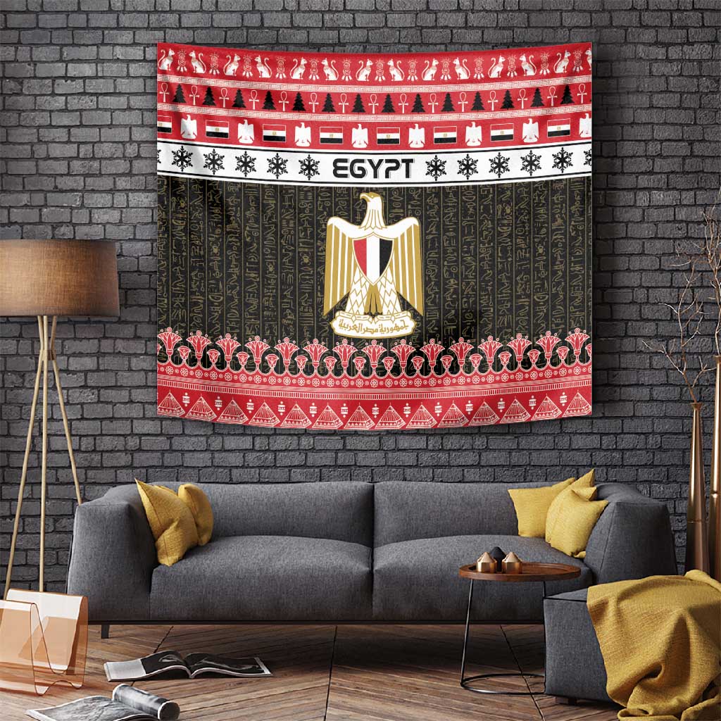 Afro Egypt Christmas Tapestry Coat Of Arms Mix Egyptian Pattern LT15