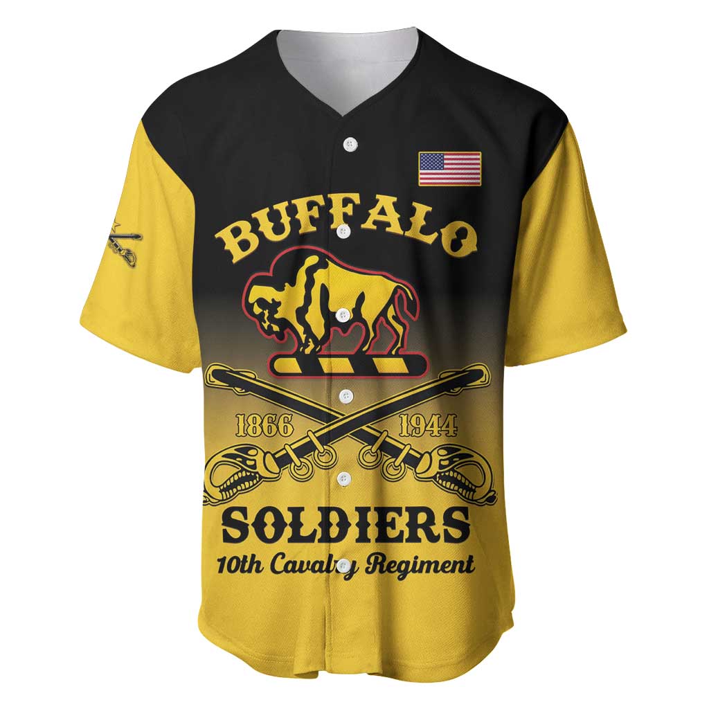 Personalized Afro-Americans Buffalo Soldiers Baseball Jersey 10th Cavalry Regiment LT15