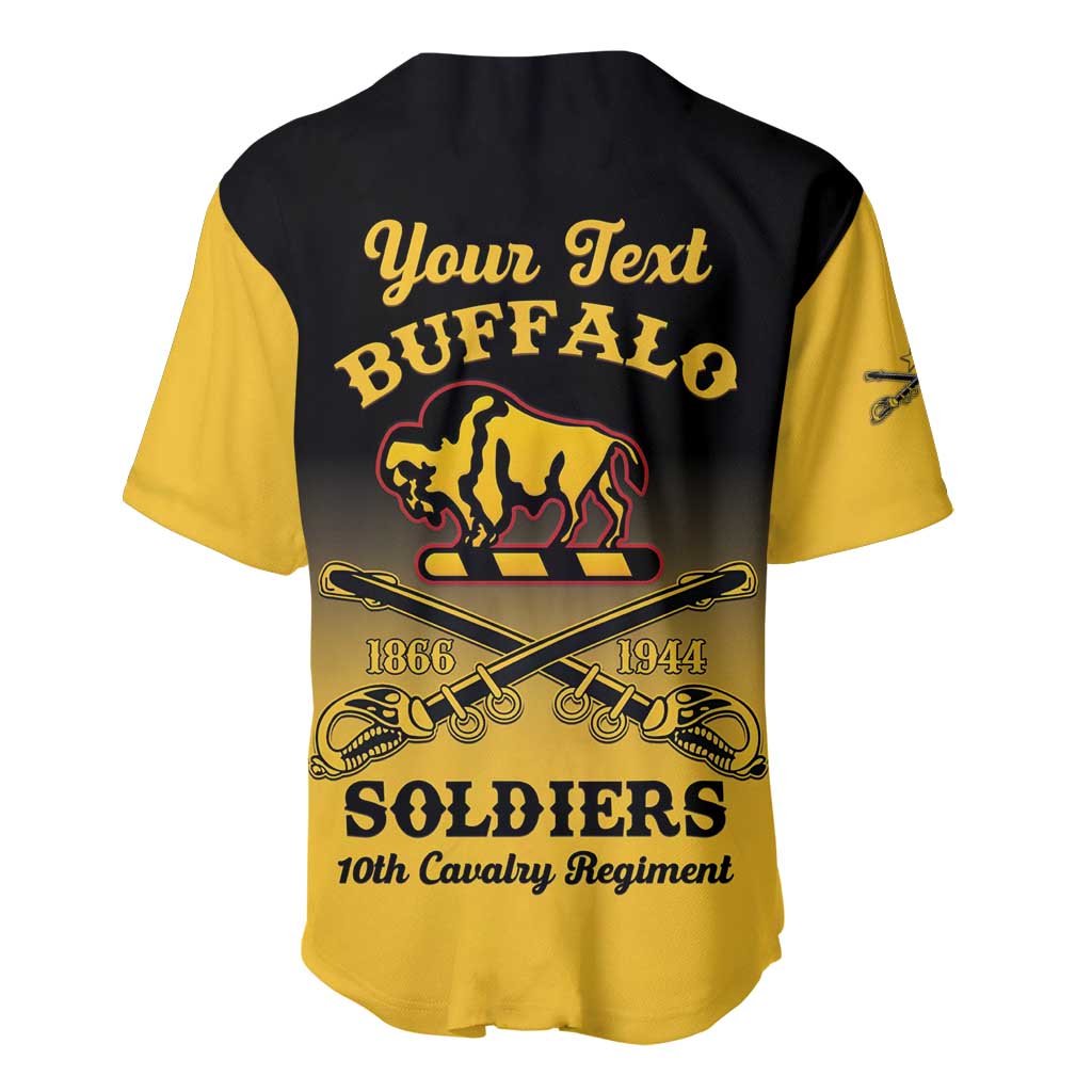 Personalized Afro-Americans Buffalo Soldiers Baseball Jersey 10th Cavalry Regiment LT15